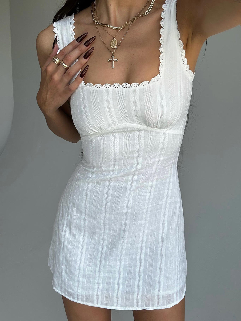 DressNovel Dasha Mini Dress White