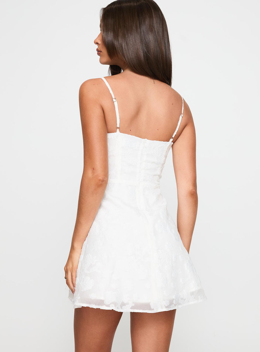 DressNovel New Chapters Broderie Mini Dress White