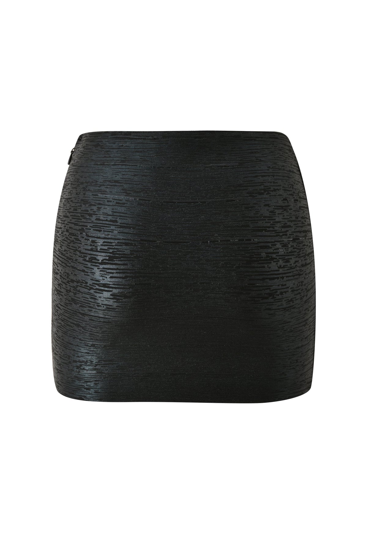 DressNovel AIDEN PLATINUM BANDAGE MINI SKIRT - BLACK