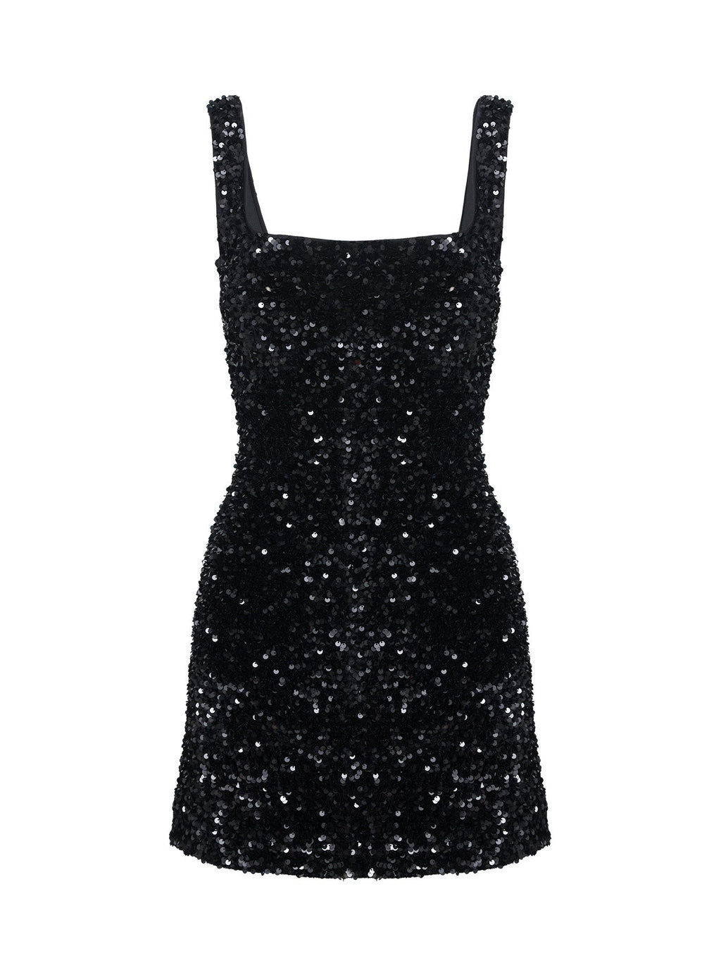 DressNovel Miss Me Sequin Mini Dress Black