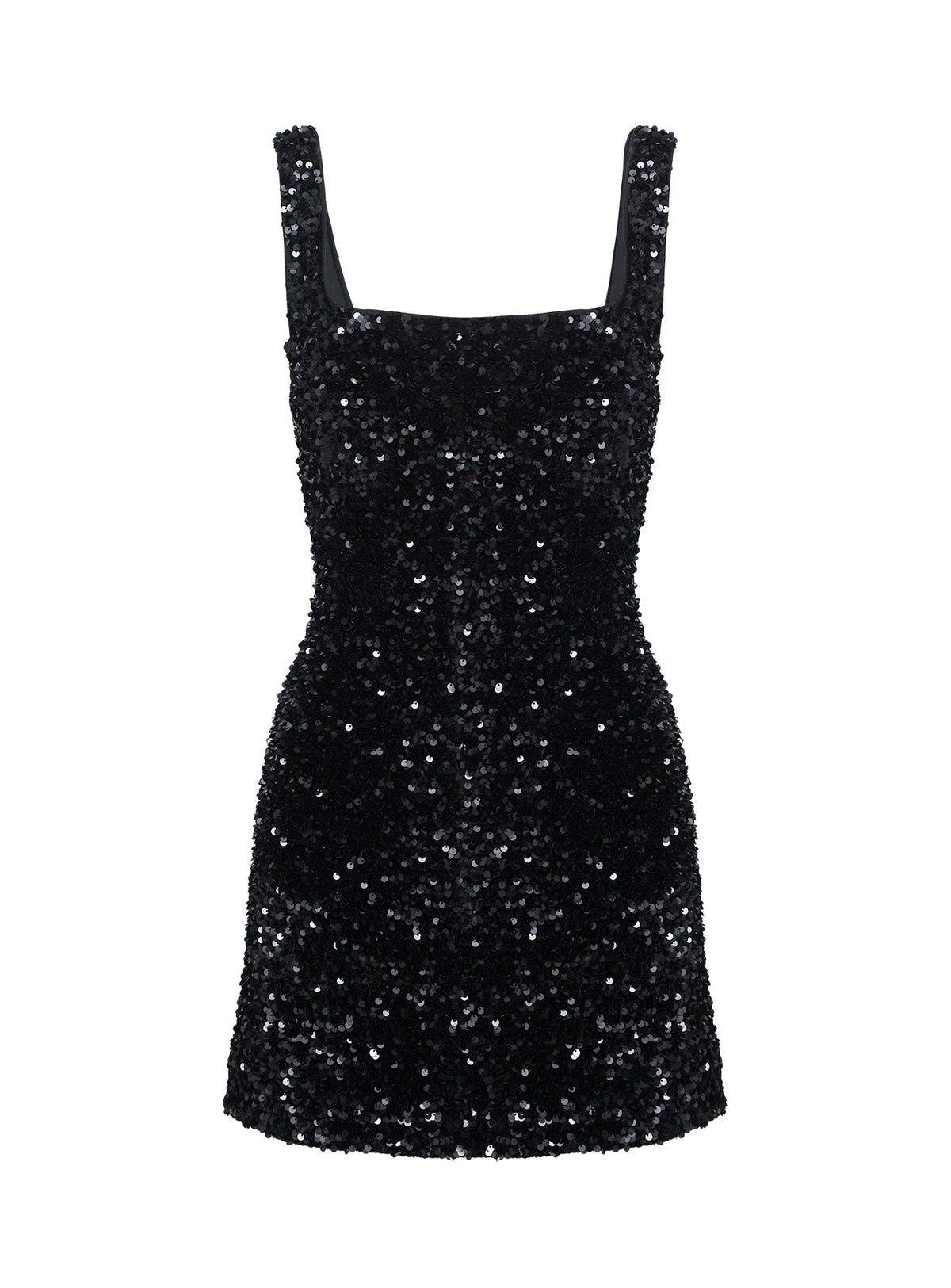 DressNovel Miss Me Sequin Mini Dress Black