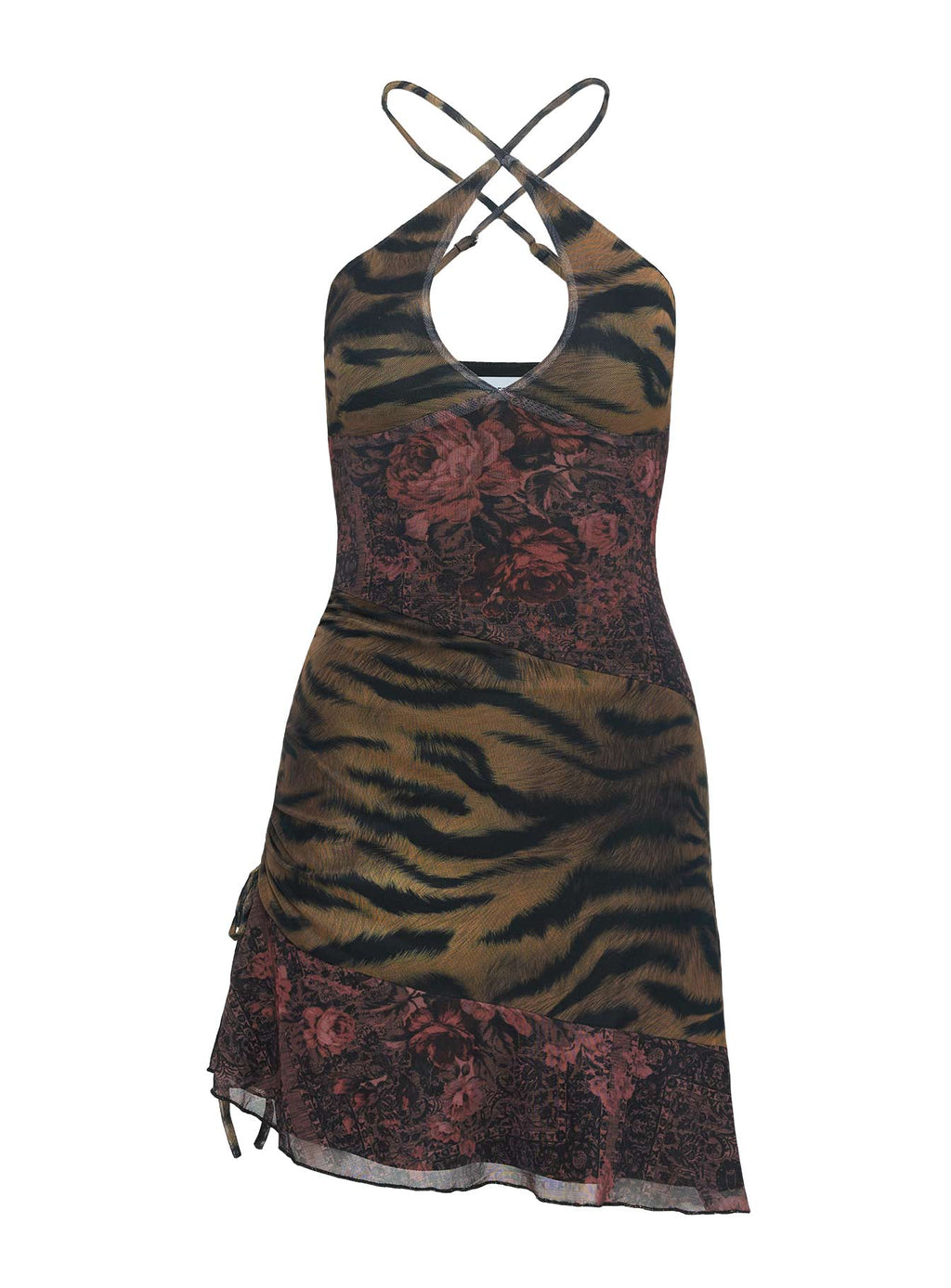 DressNovel Syrefena Halter Mini Dress Multi